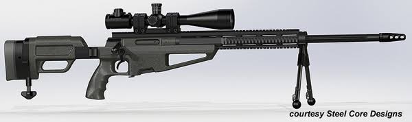 Thunderbolt-76 sniper rifle, side profile
